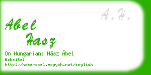 abel hasz business card