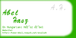abel hasz business card